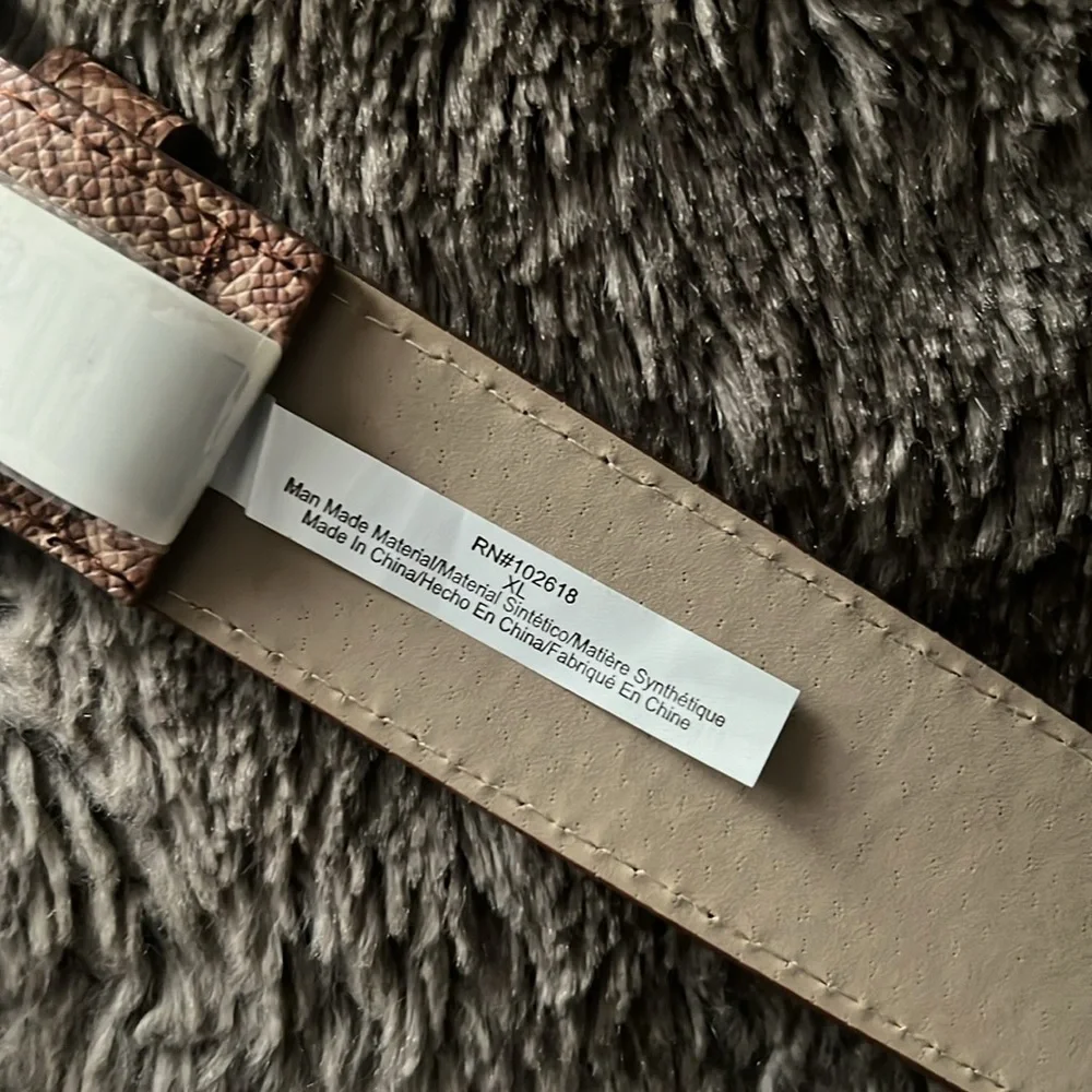 Steve Madden Fish-Eye-Logo Belt, Size XL, New w/Tag